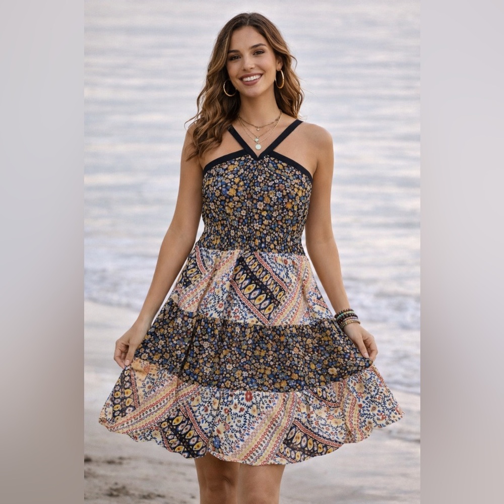 BCBGeneration Kids Dress with Floral and Geometric Patterns